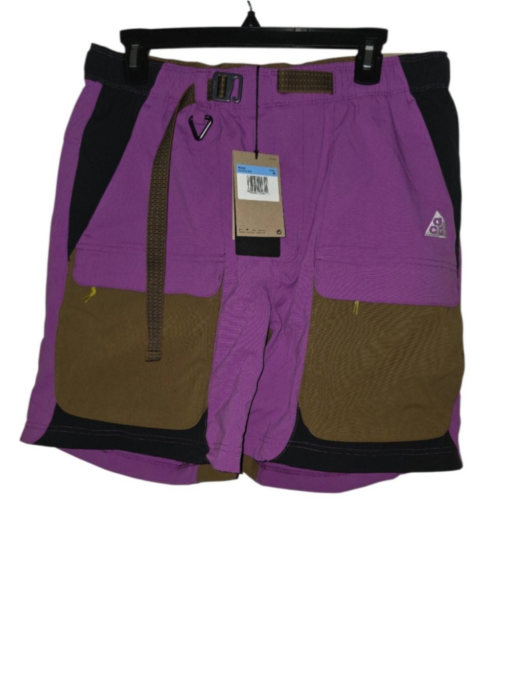 Nike ACG Smith Summit Cargo Shorts Purple/Brown/White HV0593-505 SZ M